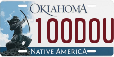 OK license plate 100DOU