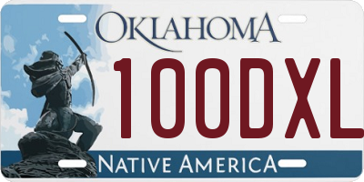OK license plate 100DXL
