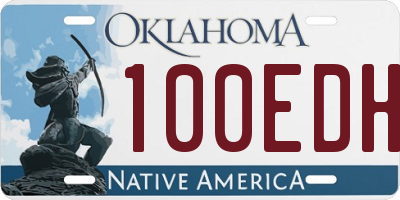 OK license plate 100EDH