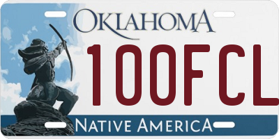 OK license plate 100FCL