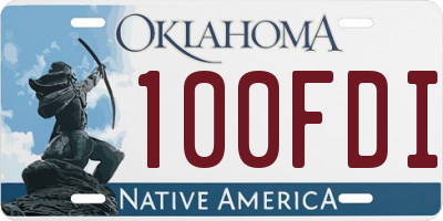 OK license plate 100FDI