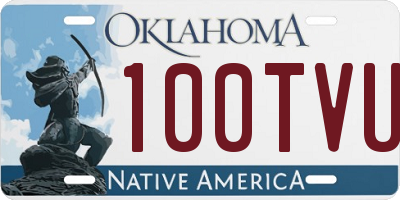 OK license plate 100TVU