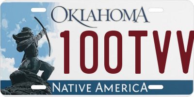 OK license plate 100TVV