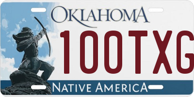 OK license plate 100TXG