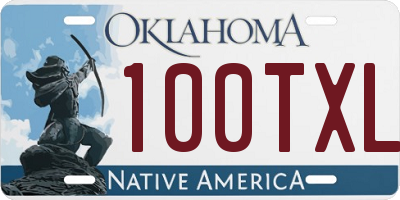 OK license plate 100TXL