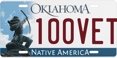 OK license plate 100VET