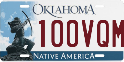 OK license plate 100VQM