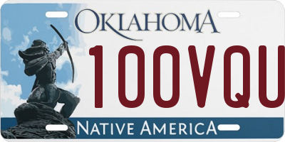 OK license plate 100VQU