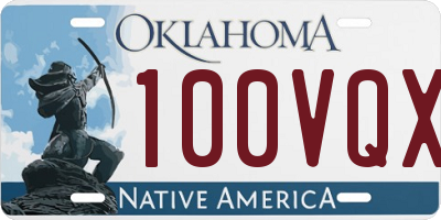 OK license plate 100VQX