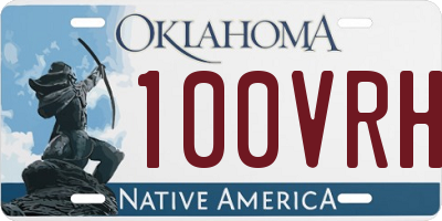 OK license plate 100VRH
