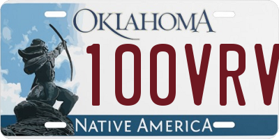 OK license plate 100VRV