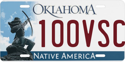 OK license plate 100VSC