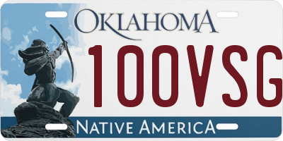 OK license plate 100VSG