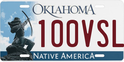 OK license plate 100VSL