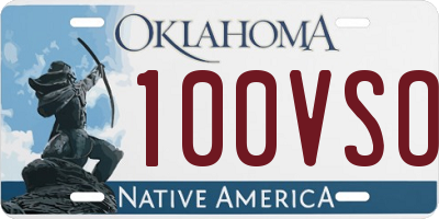 OK license plate 100VSO