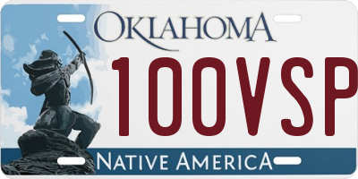 OK license plate 100VSP