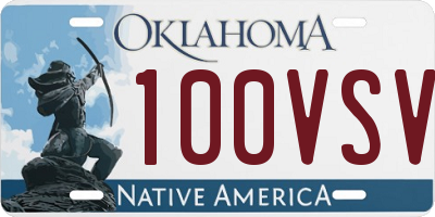 OK license plate 100VSV