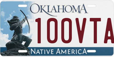 OK license plate 100VTA