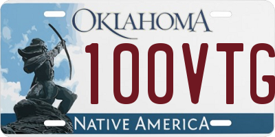 OK license plate 100VTG
