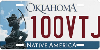 OK license plate 100VTJ