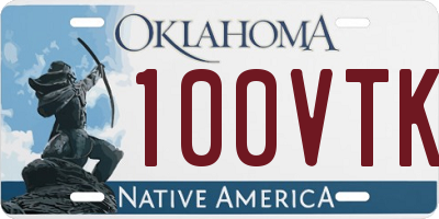 OK license plate 100VTK