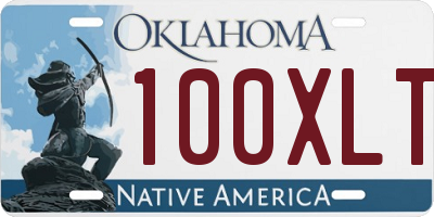 OK license plate 100XLT