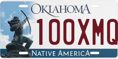 OK license plate 100XMQ