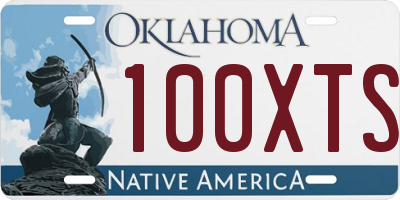 OK license plate 100XTS