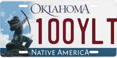 OK license plate 100YLT