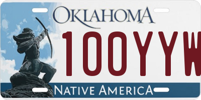 OK license plate 100YYW