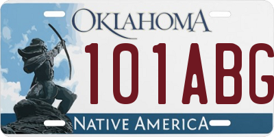 OK license plate 101ABG