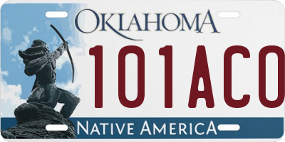 OK license plate 101ACO