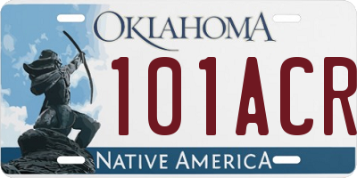 OK license plate 101ACR