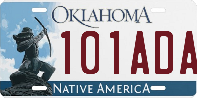 OK license plate 101ADA