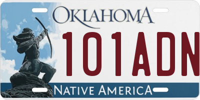 OK license plate 101ADN