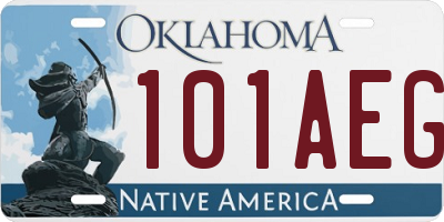 OK license plate 101AEG