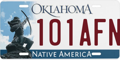 OK license plate 101AFN