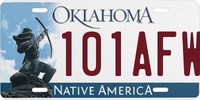 OK license plate 101AFW