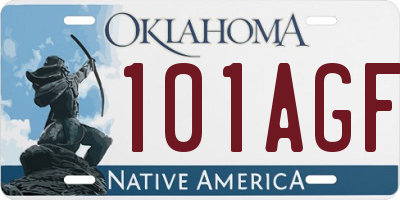 OK license plate 101AGF