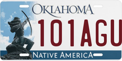 OK license plate 101AGU