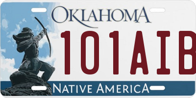 OK license plate 101AIB