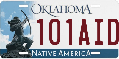 OK license plate 101AID