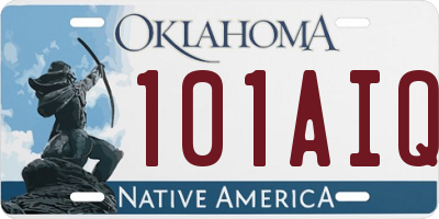 OK license plate 101AIQ