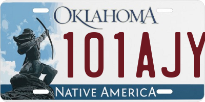 OK license plate 101AJY