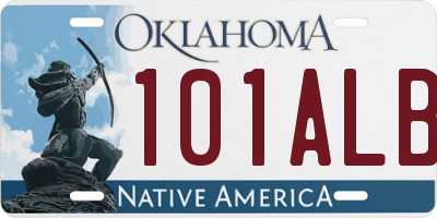 OK license plate 101ALB