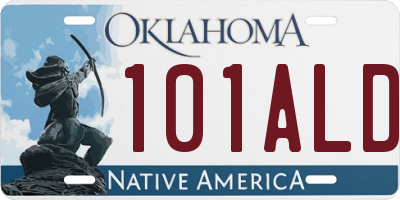 OK license plate 101ALD