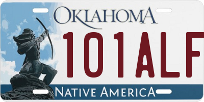 OK license plate 101ALF