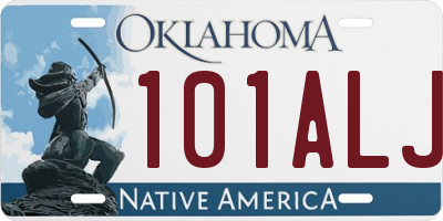 OK license plate 101ALJ