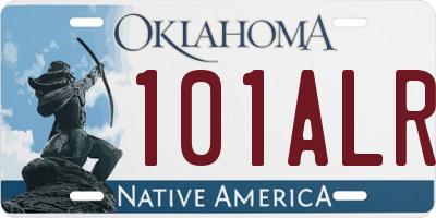 OK license plate 101ALR