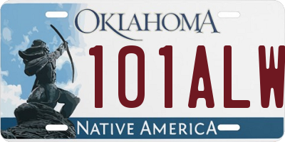 OK license plate 101ALW